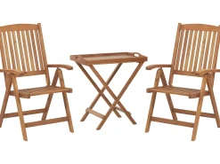 Best Beliani con cuscini Pieghevole JAVA Legno d'acacia Blu Blu Marrone