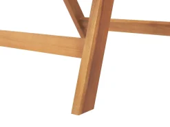 Best Beliani con cuscini Pieghevole JAVA Legno d'acacia Blu Blu Marrone
