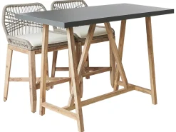 Hot Beliani con cuscini TALAMONE Legno d'acacia Grigio Beige Grigio Marrone