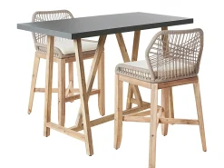Hot Beliani con cuscini TALAMONE Legno d'acacia Grigio Beige Grigio Marrone