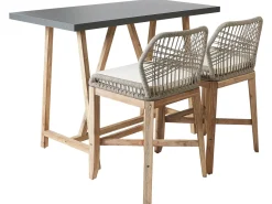 Hot Beliani con cuscini TALAMONE Legno d'acacia Grigio Beige Grigio Marrone