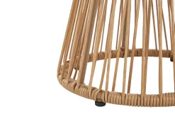 New Beliani Set bistrot con cuscini TRESTINA Rattan sintetico (PE) Marrone chiaro Beige Beige Naturale Nero