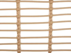 New Beliani Set bistrot con cuscini TRESTINA Rattan sintetico (PE) Marrone chiaro Beige Beige Naturale Nero