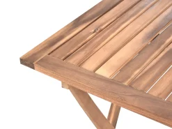 New Beliani Set bistrot CONIOLO Legno d'acacia Marrone/Nero Marrone Nero