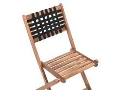 New Beliani Set bistrot CONIOLO Legno d'acacia Marrone/Nero Marrone Nero