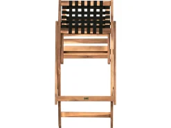 New Beliani Set bistrot CONIOLO Legno d'acacia Marrone/Nero Marrone Nero