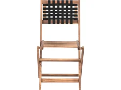 New Beliani Set bistrot CONIOLO Legno d'acacia Marrone/Nero Marrone Nero
