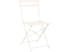 Best Beliani Set bistrot FIORI Metallo sporco Bianco