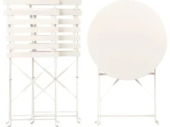 Best Beliani Set bistrot FIORI Metallo sporco Bianco