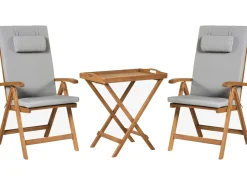 New Beliani JAVA PREMIUIM Legno d'acacia Grigio chiaro Marrone Grigio