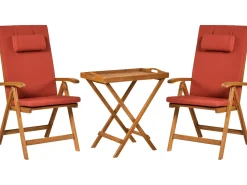 Best Beliani JAVA PREMIUIM Legno d'acacia Rosso Rosso Marrone