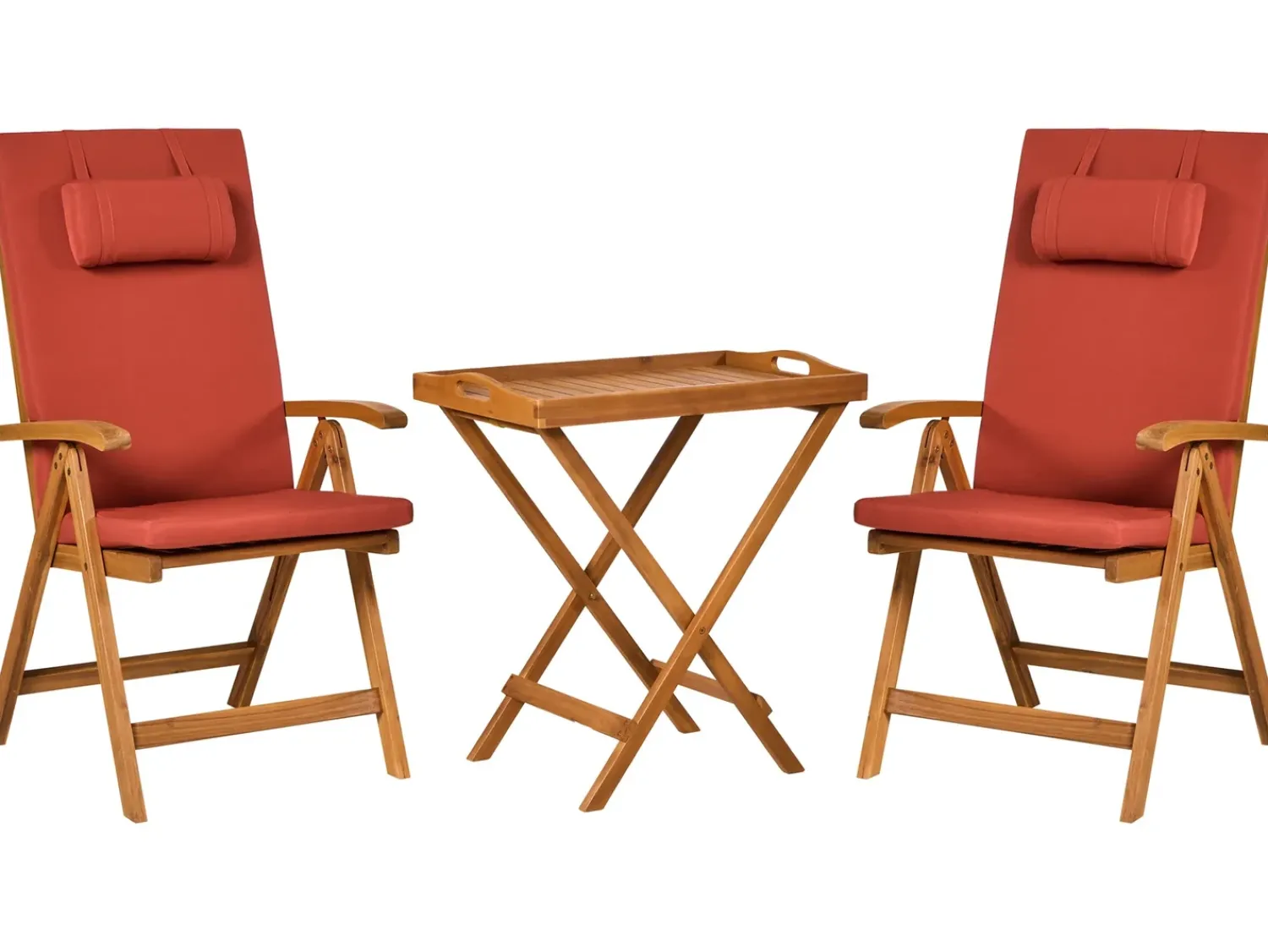 Best Beliani JAVA PREMIUIM Legno d'acacia Rosso Rosso Marrone