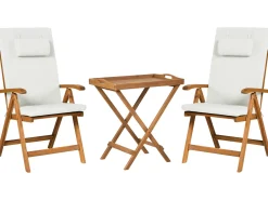 Discount Beliani JAVA PREMIUIM Legno d'acacia Bianco sporco Bianco Marrone