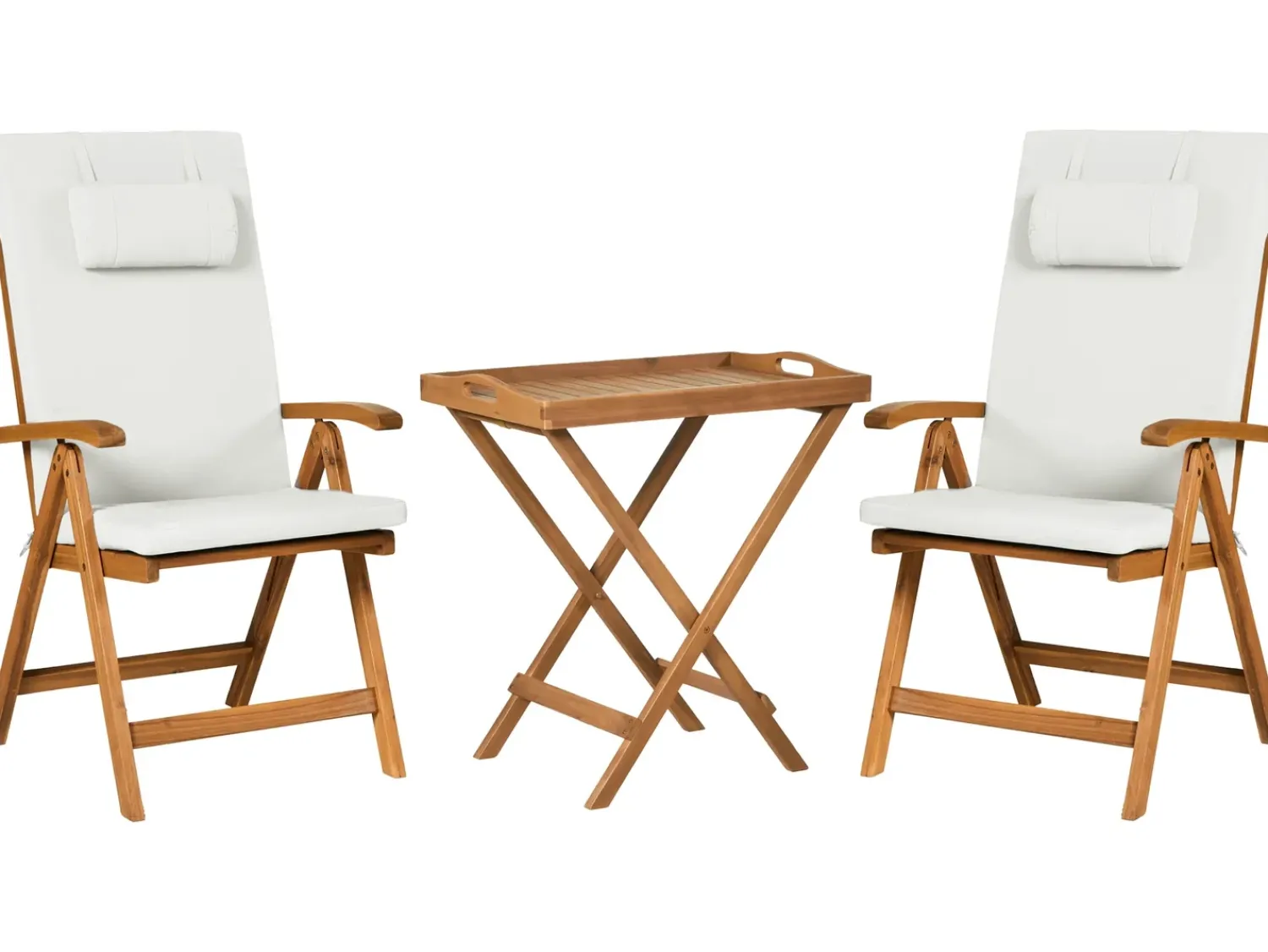 Discount Beliani JAVA PREMIUIM Legno d'acacia Bianco sporco Bianco Marrone