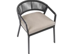 Online Beliani Set bistrot MUROS Metallo Grigio Beige Grigio