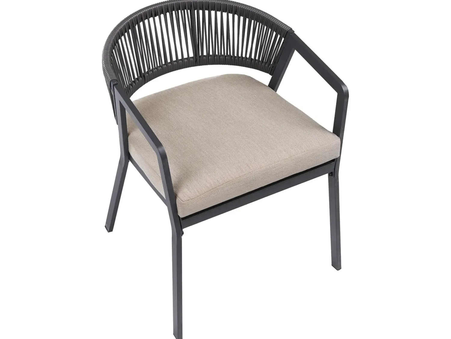Online Beliani Set bistrot MUROS Metallo Grigio Beige Grigio