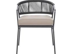Online Beliani Set bistrot MUROS Metallo Grigio Beige Grigio