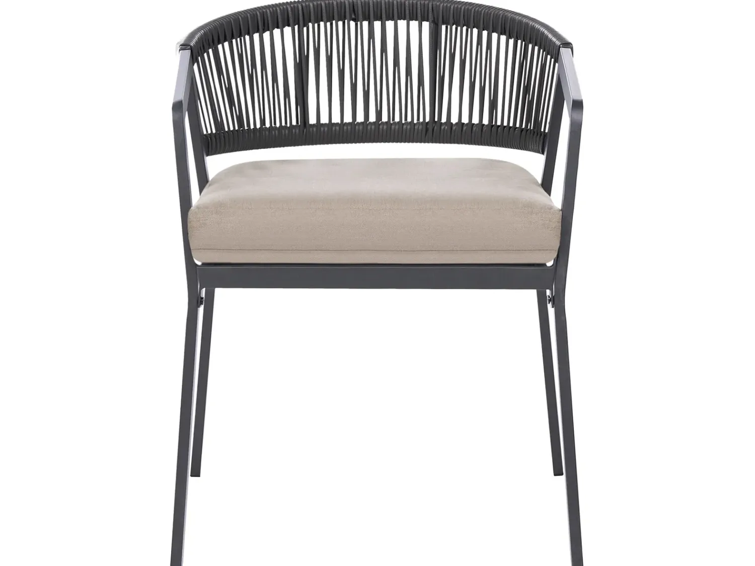 Online Beliani Set bistrot MUROS Metallo Grigio Beige Grigio