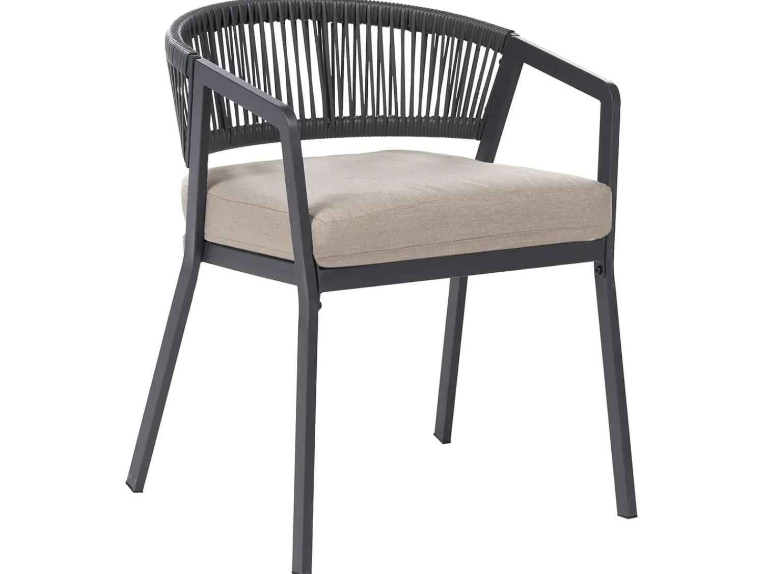 Online Beliani Set bistrot MUROS Metallo Grigio Beige Grigio