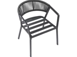 Online Beliani Set bistrot MUROS Metallo Grigio Beige Grigio
