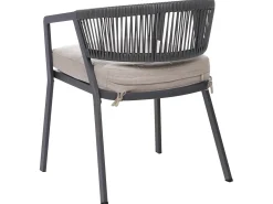 Online Beliani Set bistrot MUROS Metallo Grigio Beige Grigio