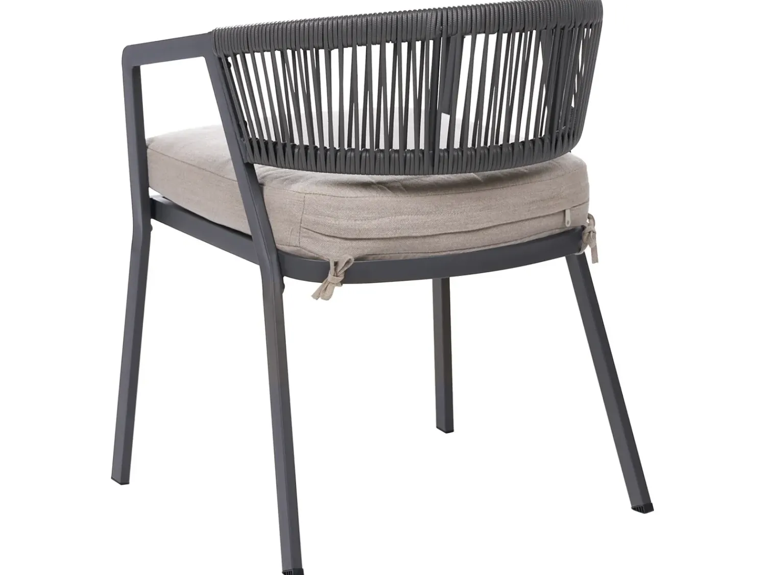Online Beliani Set bistrot MUROS Metallo Grigio Beige Grigio