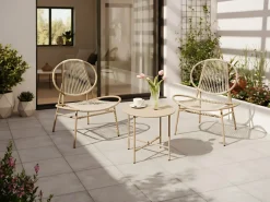 Best Beliani OVARO Rattan sintetico (PE) Beige