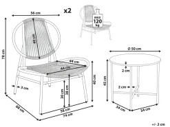 Best Beliani OVARO Rattan sintetico (PE) Beige
