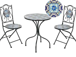 Sale Beliani Pieghevole AGGIUS Metallo Nero Blu Nero