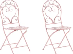Outlet Beliani Pieghevole ALBINIA Metallo Rosa