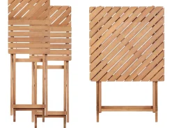 Sale Beliani Set bistrot Pieghevole ARDORE Legno d'eucalipto Marrone
