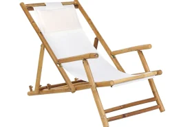 Outlet Beliani Set bistrot Pieghevole ATRANI/MOLISE Bambù Marrone chiaro Bianco Marrone