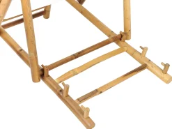 Outlet Beliani Set bistrot Pieghevole ATRANI/MOLISE Bambù Marrone chiaro Bianco Marrone
