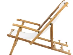 Outlet Beliani Set bistrot Pieghevole ATRANI/MOLISE Bambù Marrone chiaro Bianco Marrone