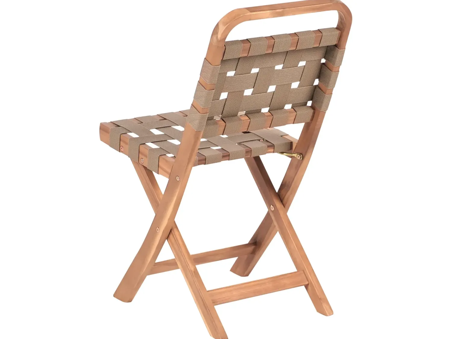 New Beliani Set bistrot Pieghevole CALCIANO Legno di acacia certificato Marrone Beige Marrone