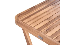 New Beliani Set bistrot Pieghevole CALCIANO Legno di acacia certificato Marrone Beige Marrone