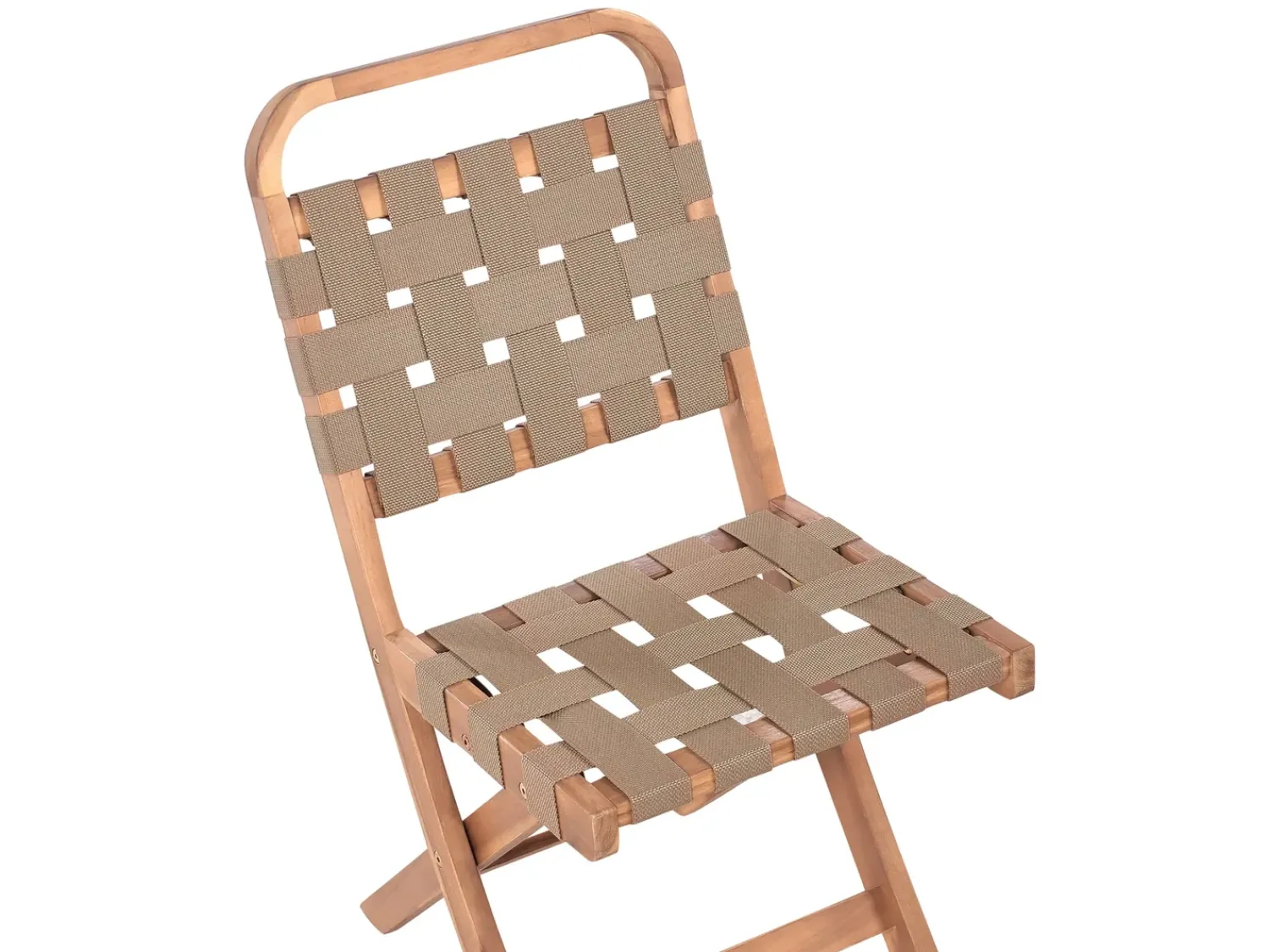 New Beliani Set bistrot Pieghevole CALCIANO Legno di acacia certificato Marrone Beige Marrone