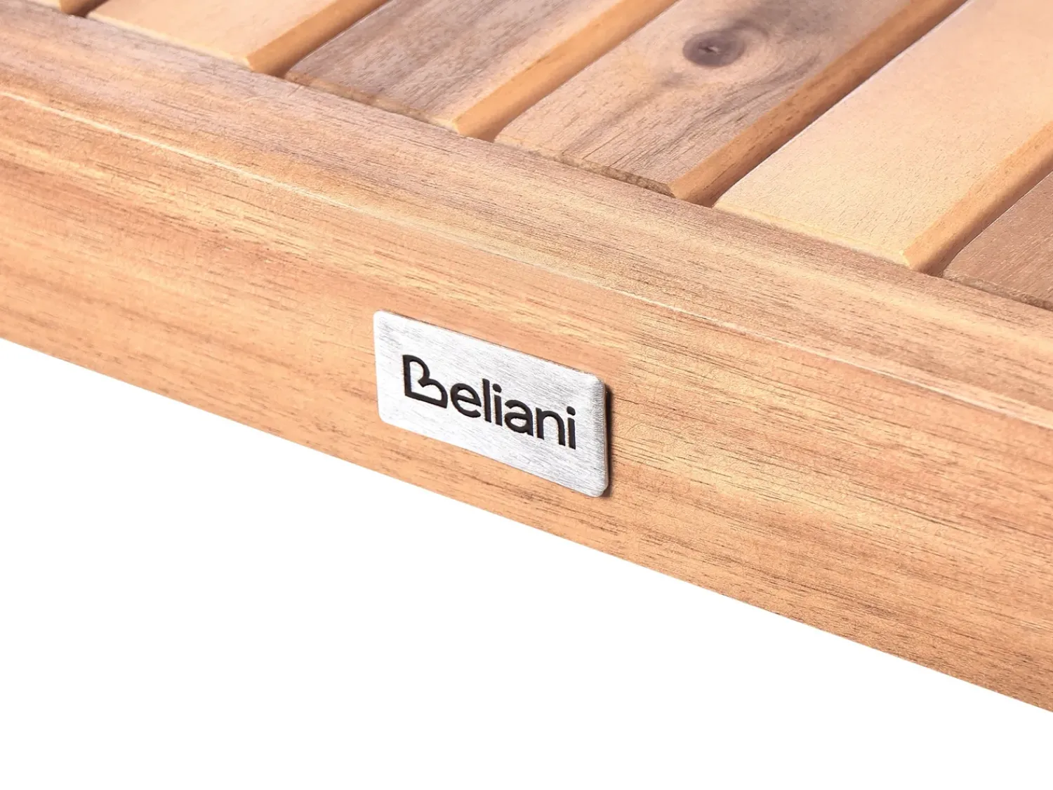 New Beliani Set bistrot Pieghevole CALCIANO Legno di acacia certificato Marrone Beige Marrone