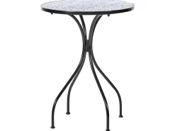 Beliani Pieghevole CAMPRENA Metallo Nero Bianco Blu Nero