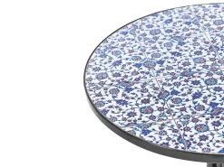 Beliani Pieghevole CAMPRENA Metallo Nero Bianco Blu Nero