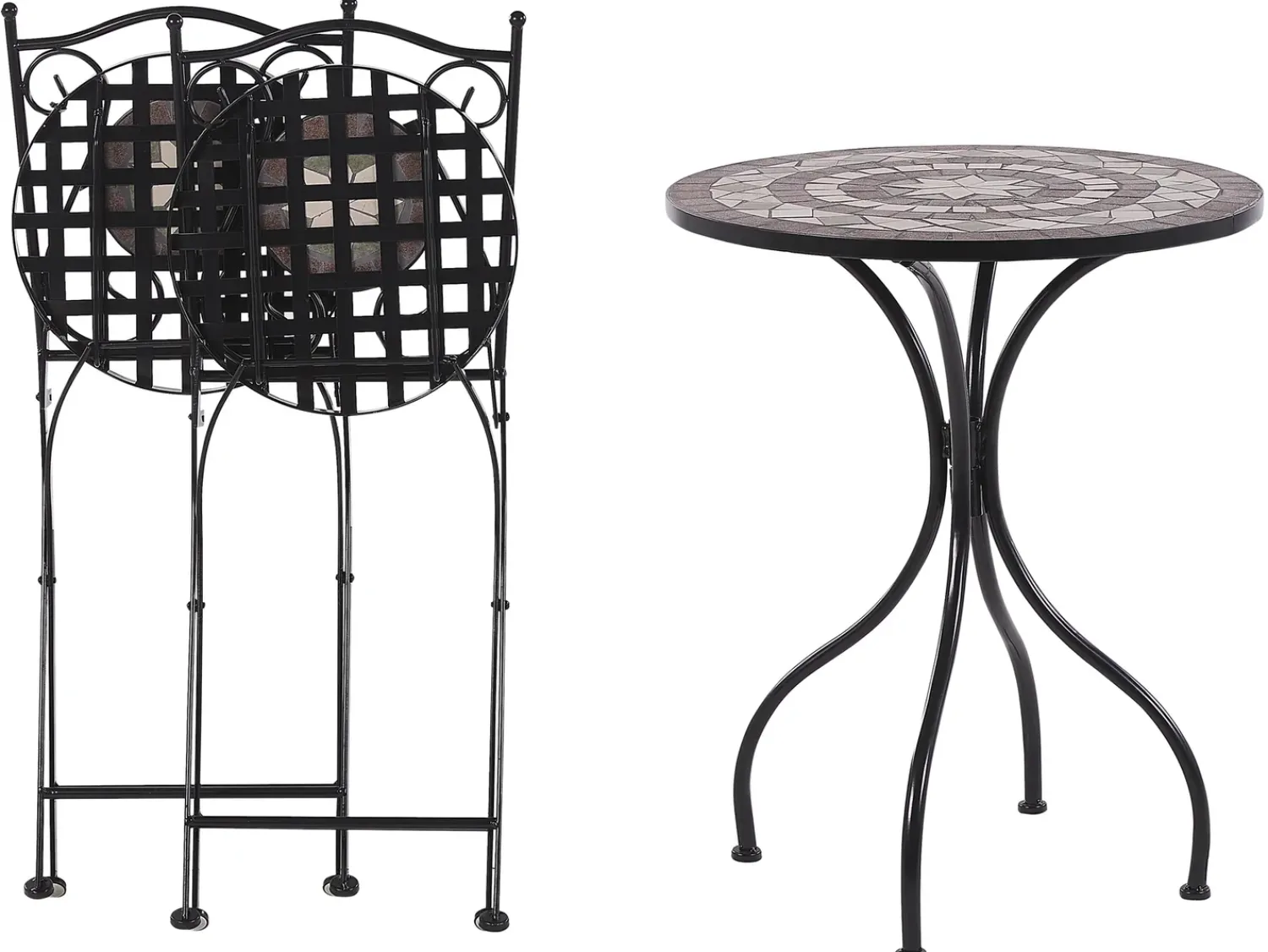 Discount Beliani Pieghevole CARIATI Metallo Nero