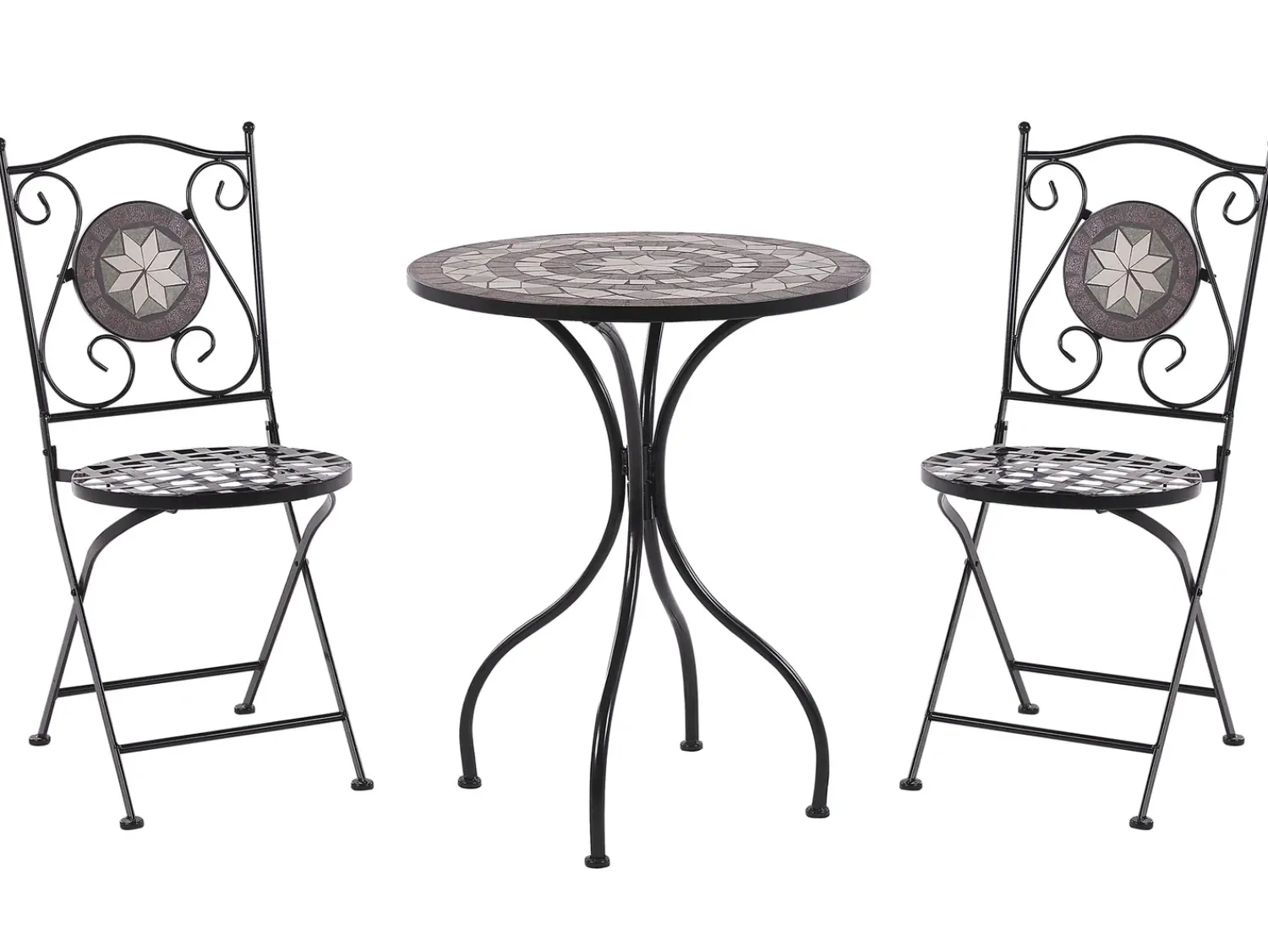 Discount Beliani Pieghevole CARIATI Metallo Nero