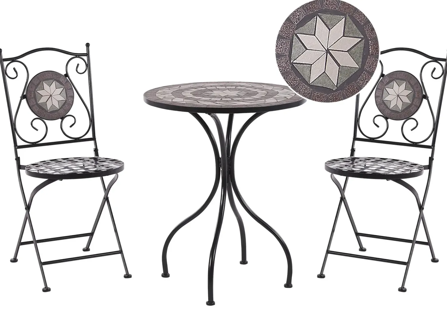 Discount Beliani Pieghevole CARIATI Metallo Nero