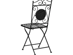 Discount Beliani Pieghevole CARPINO Metallo Nero Grigio Oro Nero