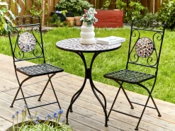 Discount Beliani Pieghevole CARPINO Metallo Nero Grigio Oro Nero