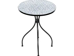 Best Beliani Pieghevole CHAPECO Metallo Nero Bianco Blu Nero