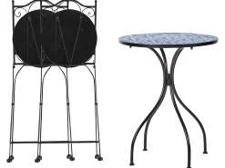 Clearance Beliani Pieghevole CIGLIANO Metallo Nero Blu Nero