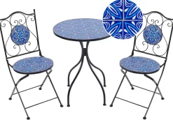 Clearance Beliani Pieghevole CIGLIANO Metallo Nero Blu Nero