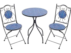 Clearance Beliani Pieghevole CIGLIANO Metallo Nero Blu Nero