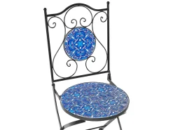 Clearance Beliani Pieghevole CIGLIANO Metallo Nero Blu Nero